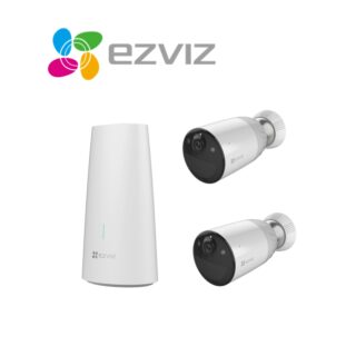 CS-BC1-B2 1+2Pack 2MP Long-Life Rechargeable Wire-Free Battery Cameras + Wi-Fi Base Station Kit