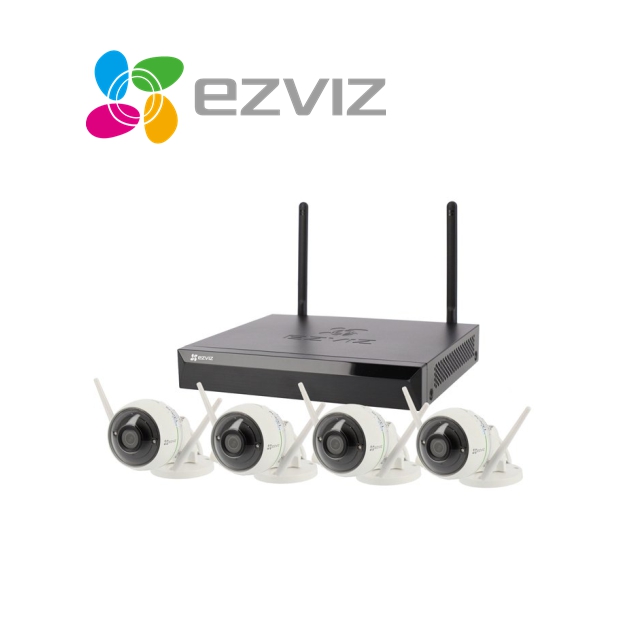 EZVIZ CS-BW3424B0-E40 KIT WIRELESS SECURITY SYSTEM 4 FULL HD WIFI CAMERA C3WN